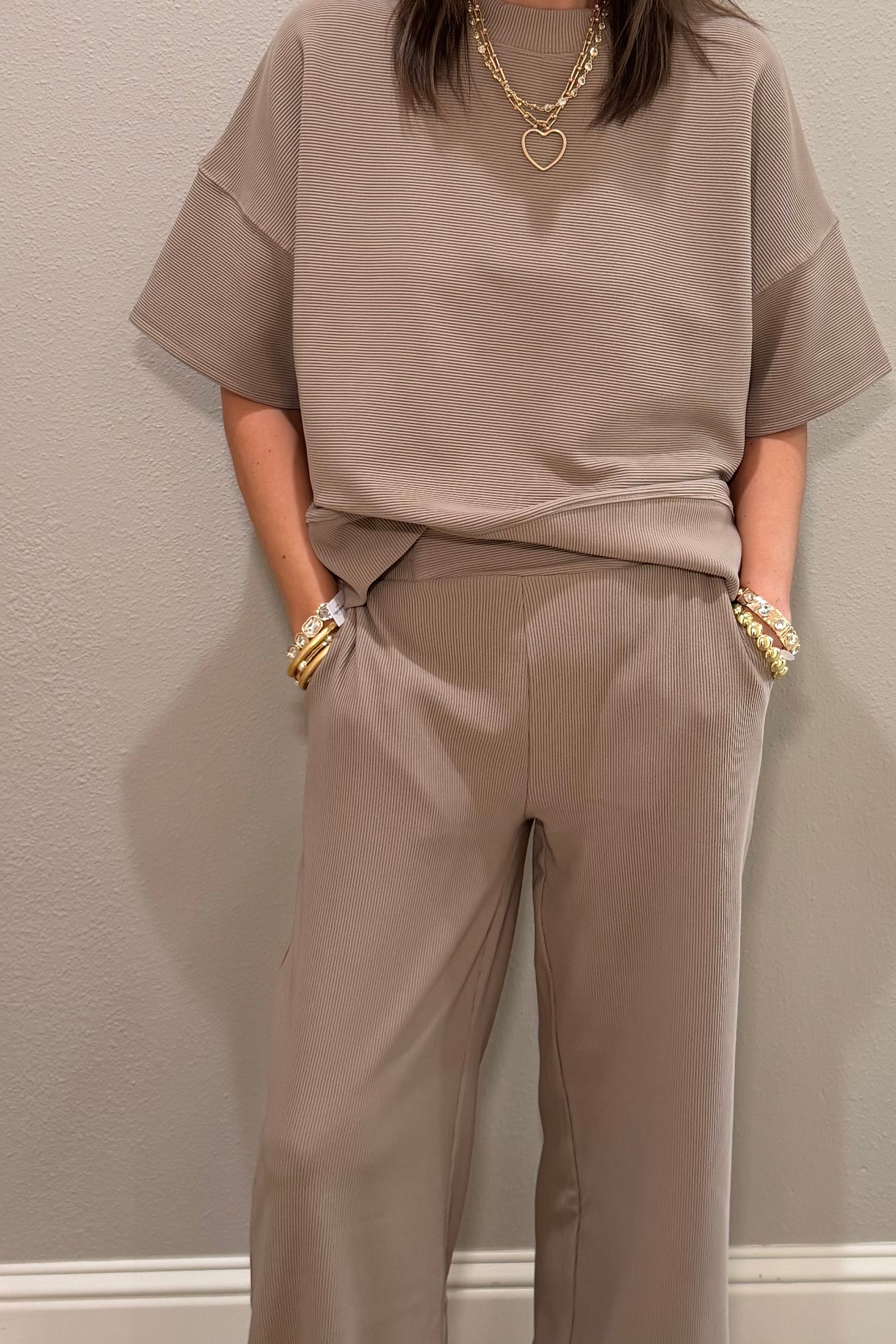 Ribbed Short Sleeve Lounge Set - 6 COLORS!