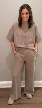 Ribbed Short Sleeve Lounge Set - 6 COLORS!