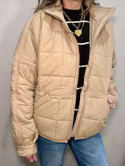 Solid Puffer Jacket - 2 COLORS