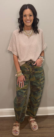 Oatmeal Knit Top