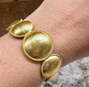 Gold Graduated Circles Cuff Bracelet