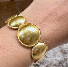 Gold Graduated Circles Cuff Bracelet