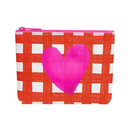 *NEW Valentines makeup pouch heart pink red teen gift