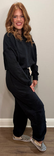 Black Stars Sweat Jogger Set