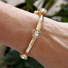 Sparkly Clear Crystal Bracelets - Gold & Silver