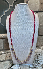 Crystal Necklaces w/ Beaded Accents - 7 Colors