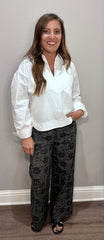 Collared Layering Top w/ Fabulous Details - 2 COLORS