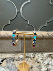Rhinestone Hoop Earrings