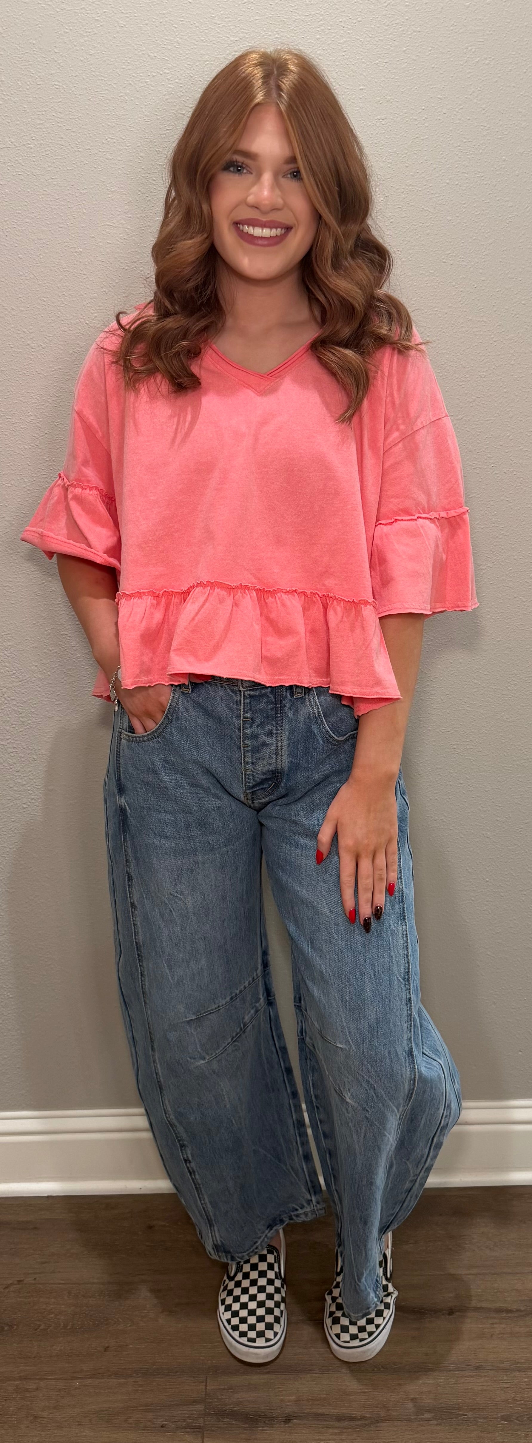Mineral Washed Barrel Pants