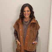 Light Brown Fuzzy Vest