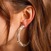 Confetti Hoop Earrings - Assorted Colors