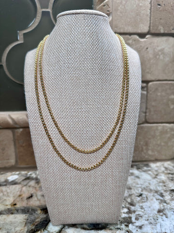Gold Cable Chain Necklace w/ Magnetic Closure - STYLE 5