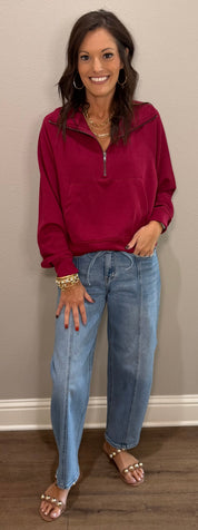 Scuba 1/2 Zip Pullover w/ Kangaroo Pocket -5 COLORS