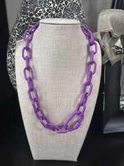 Chunky Paperclip Necklace w/ Barrel Screw Clasp - MULTIPLE COLORS