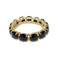 12MM Round Cut Glass Crystal Linked Stretch Bracelet