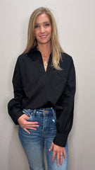 Collared Layering Top w/ Fabulous Details - 2 COLORS