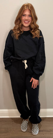 Black Stars Sweat Jogger Set