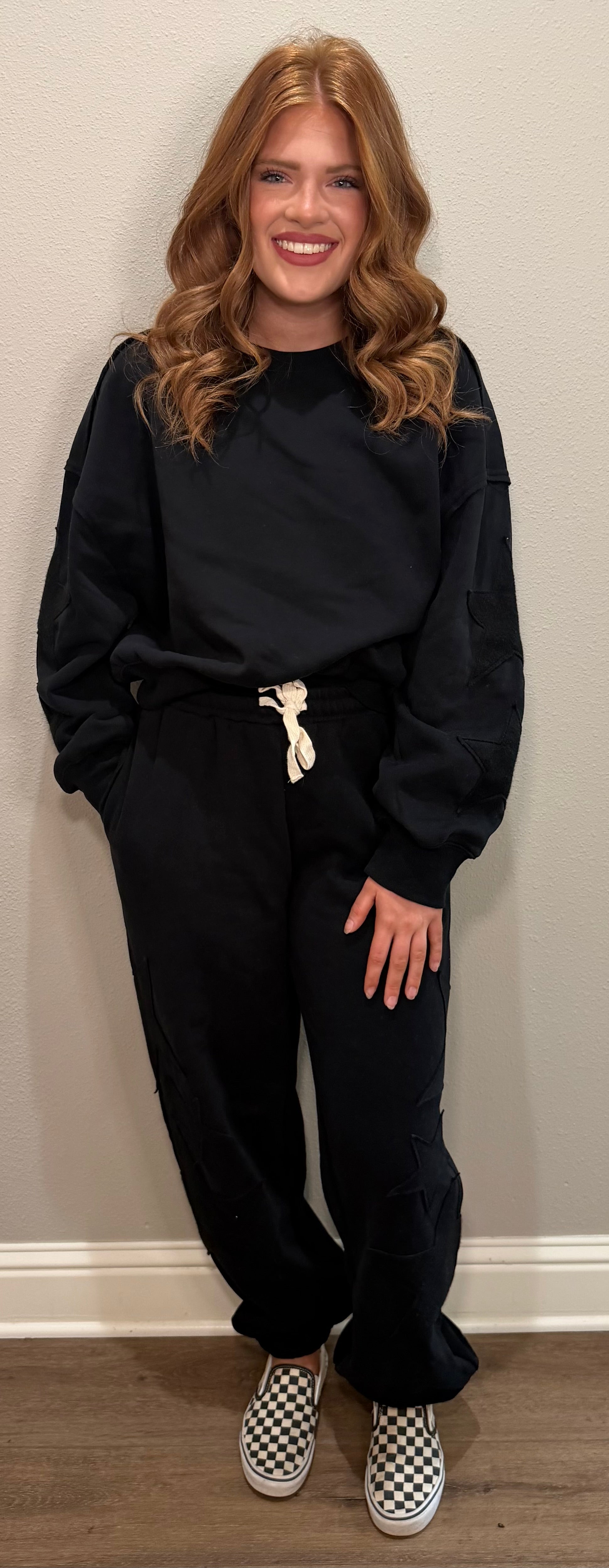 Black Stars Sweat Jogger Set