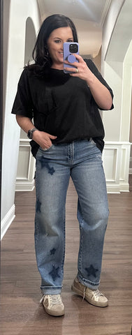 Risen Star Boyfriend Jeans w/ Cuff