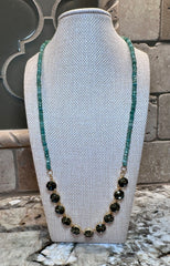 Crystal Necklaces w/ Beaded Accents - 7 Colors