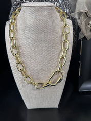 Chunky Paperclip Necklace w/ Barrel Screw Clasp - MULTIPLE COLORS