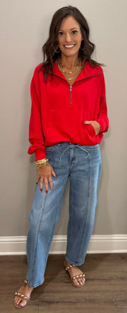 Scuba 1/2 Zip Pullover w/ Kangaroo Pocket -5 COLORS