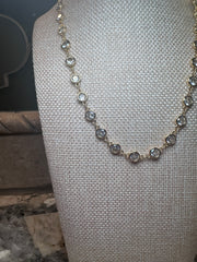 Gold Crystal Necklace - Magnetic Closure