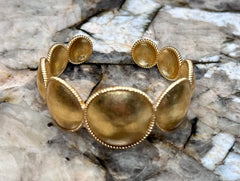 Gold Graduated Circles Cuff Bracelet