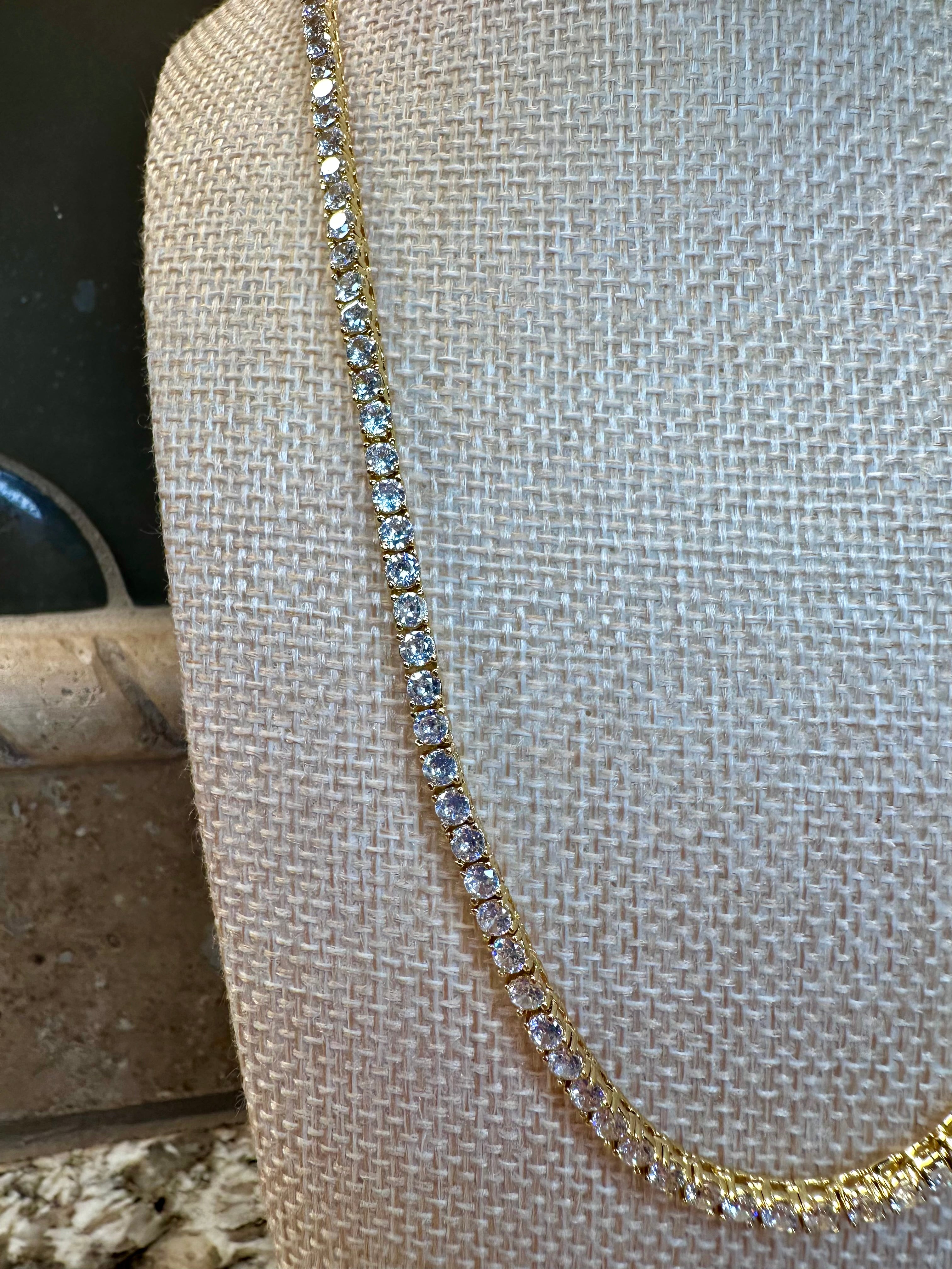 Diamond Tennis Necklace - 3 Colors
