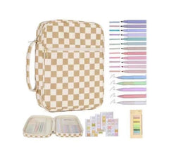 Checkered Bible Covers w/ Accessories - 3 COLORS