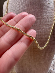 Gold Cable Chain Necklace w/ Magnetic Closure - STYLE 5