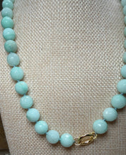 Round Gem Beaded Necklaces - 4 COLORS