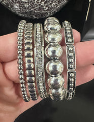 Silver Bracelets - Sold Individually or Set of 5