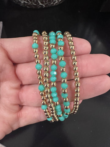 Beaded Bracelet Sets - several color options