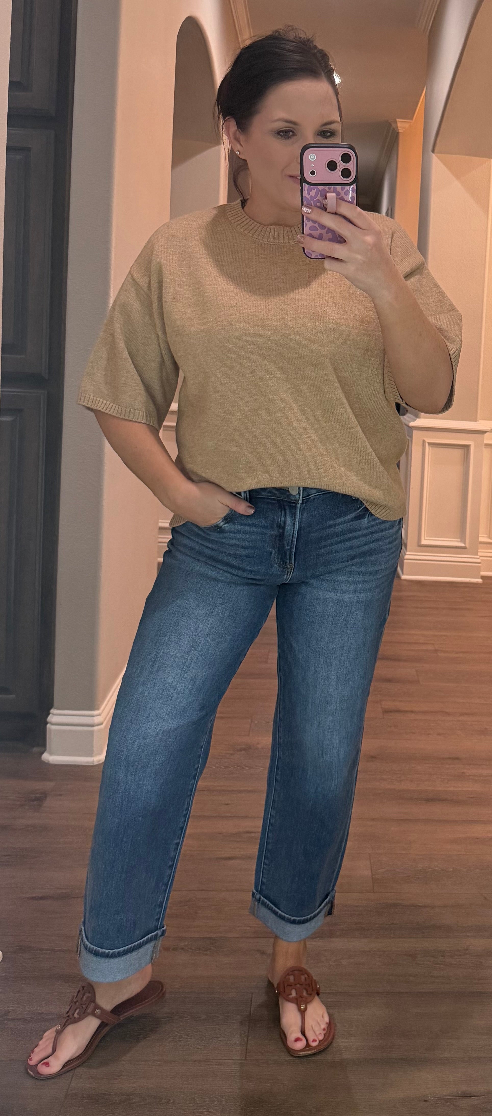 Oversized Short Sleeve Lightweight Sweater Top - 2 COLORS!