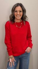 Round Neck Basic Knit Sweater - 3 COLORS