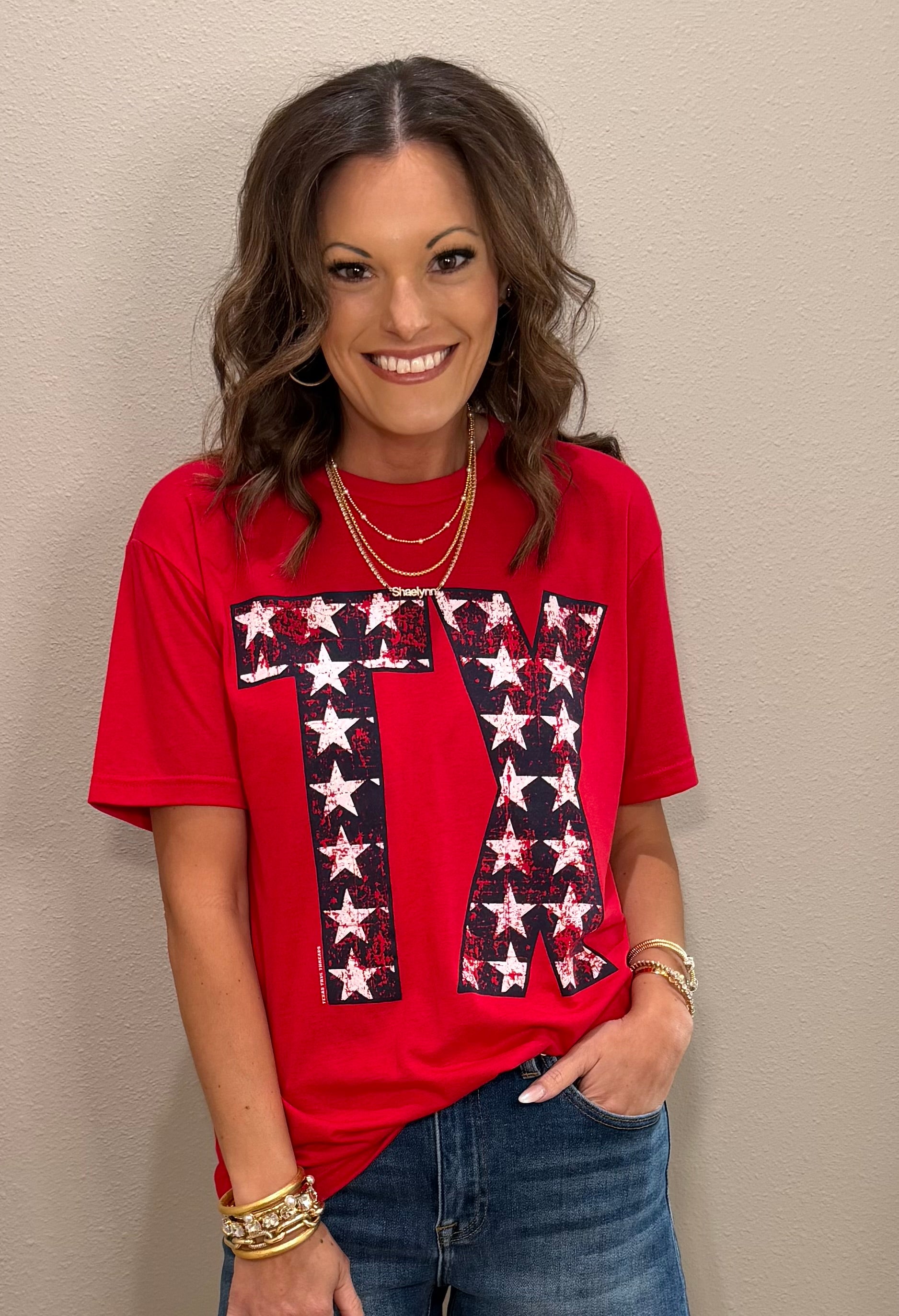 Red Stars & Stripes TX T-Shirt