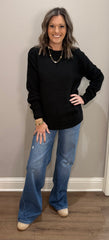 Round Neck Basic Knit Sweater - 3 COLORS