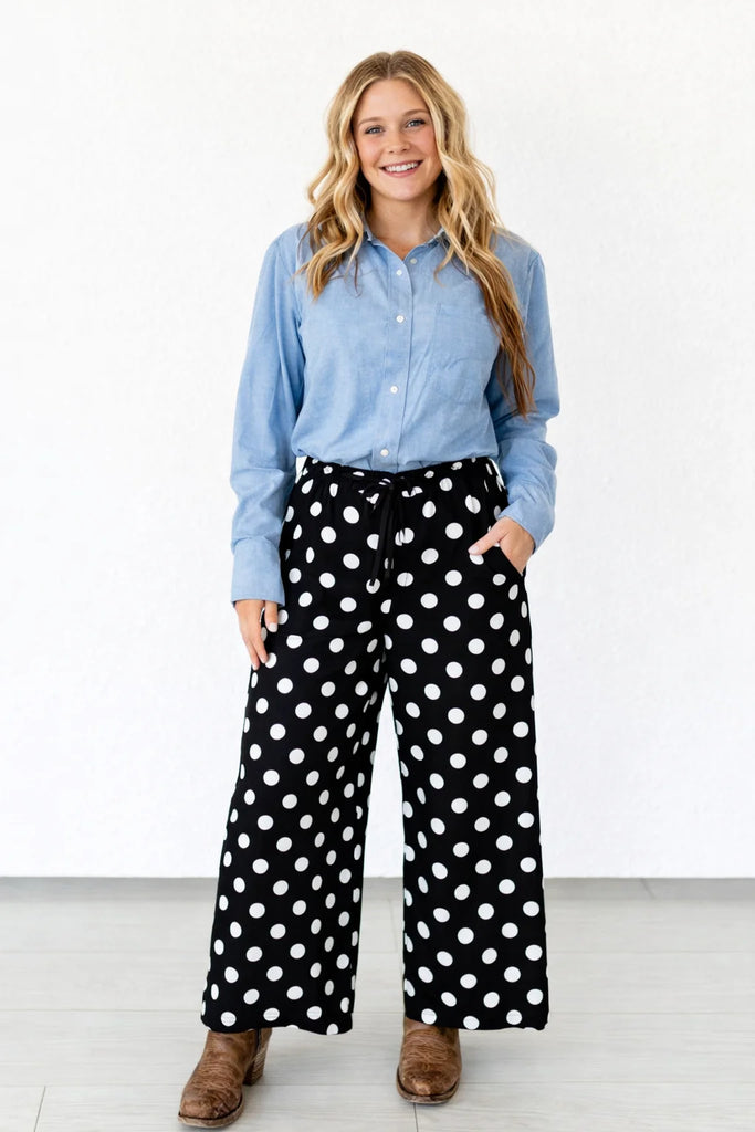 Black Polka Dot Pant