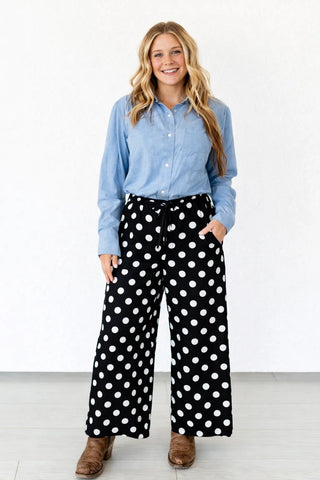 Black Polka Dot Pant