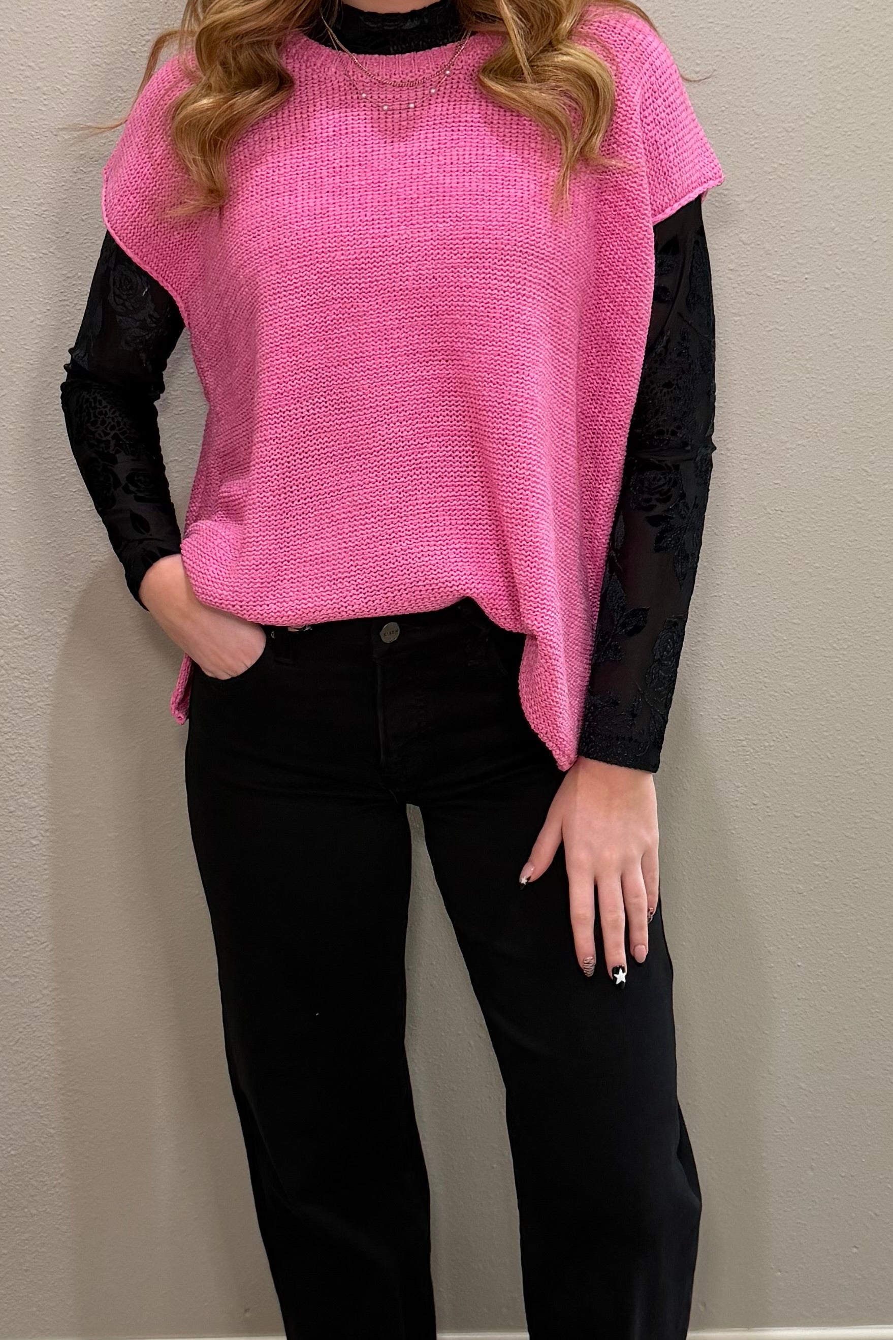 Oversized Knit Sweater Vest - 11 COLORS
