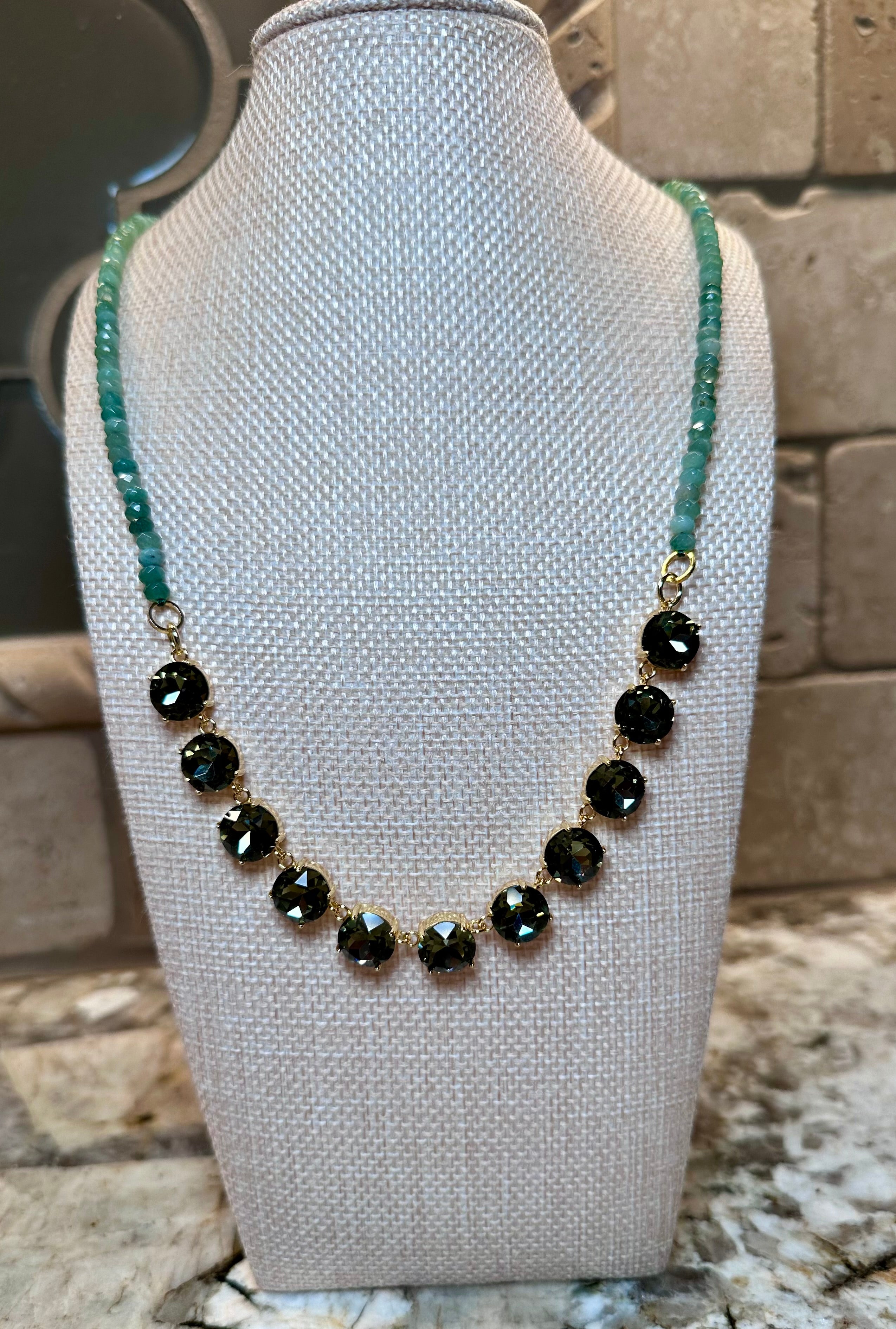 Crystal Necklaces w/ Beaded Accents - 7 Colors