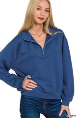 Light Navy 1/4 Zip Scuba