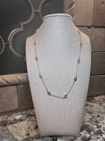 Gold Crystal Star Chain Necklace - Multiple Lengths
