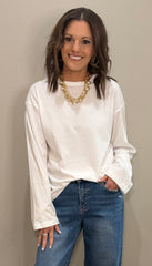 Long Sleeve Cotton Basic Tee - 3 COLORS!