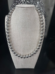 Round Beaded Necklace - 3 Sizes - Gold & Silver