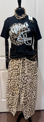 Black & Gold Star Mesh Top