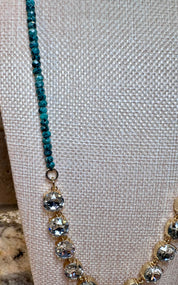 Crystal Necklaces w/ Beaded Accents - 7 Colors