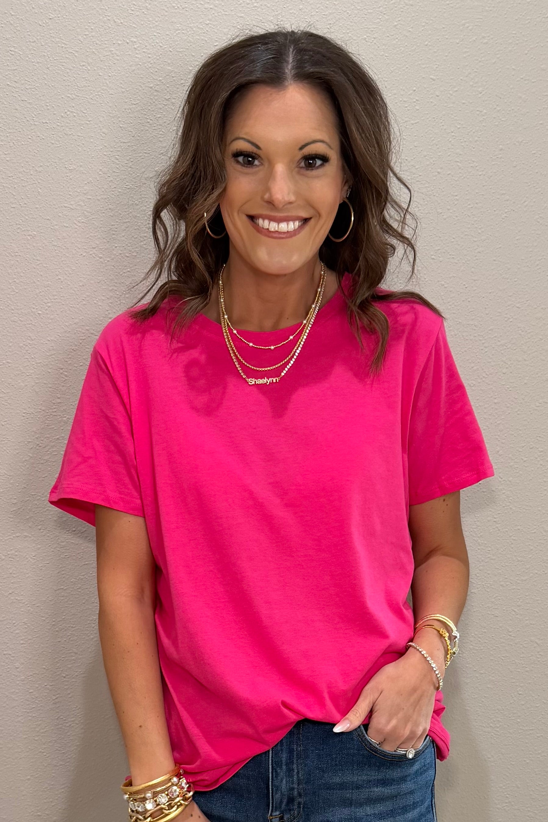 Basic Cotton Short Sleeve Boyfriend Tee - 9 COLORS