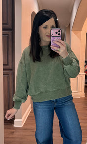 Acid Washed Fleece Oversized Sweatshirt - 10 COLORS